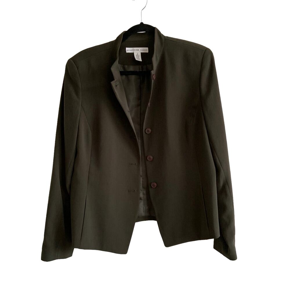 Josephine Chaus Size 10 Stand Collar 5 Button Blazer